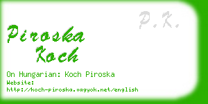 piroska koch business card